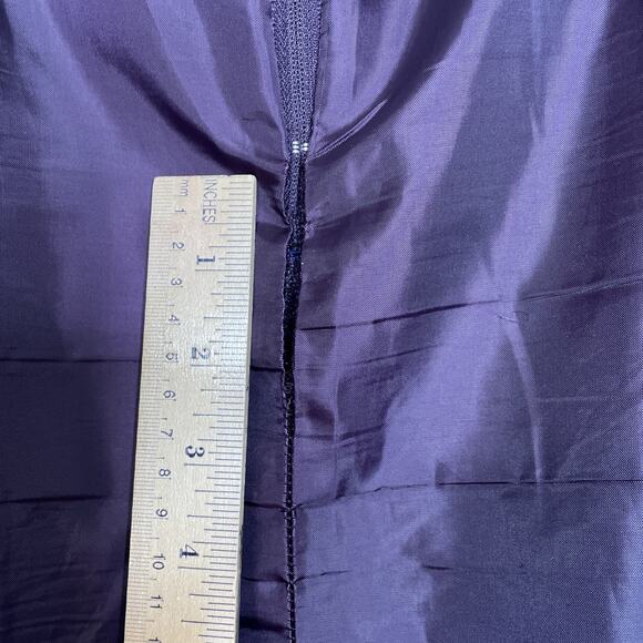 PLAZA SOUTH Women's 14 Jacket Skirt 2-Piece Suit Set 3/4 Sleeve PURPLE BLACK - Picture 12 of 16